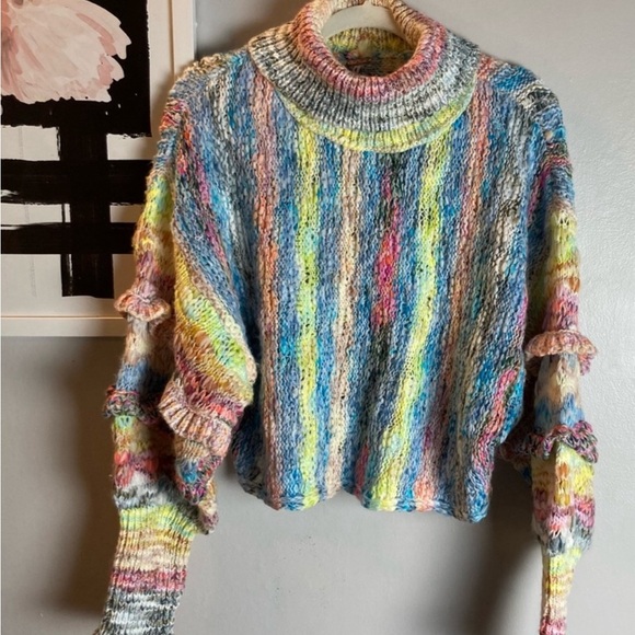 Free People Burst Your Bubble Turtleneck Sweater NWT S 💥💥💥🌟 - Picture 2 of 10